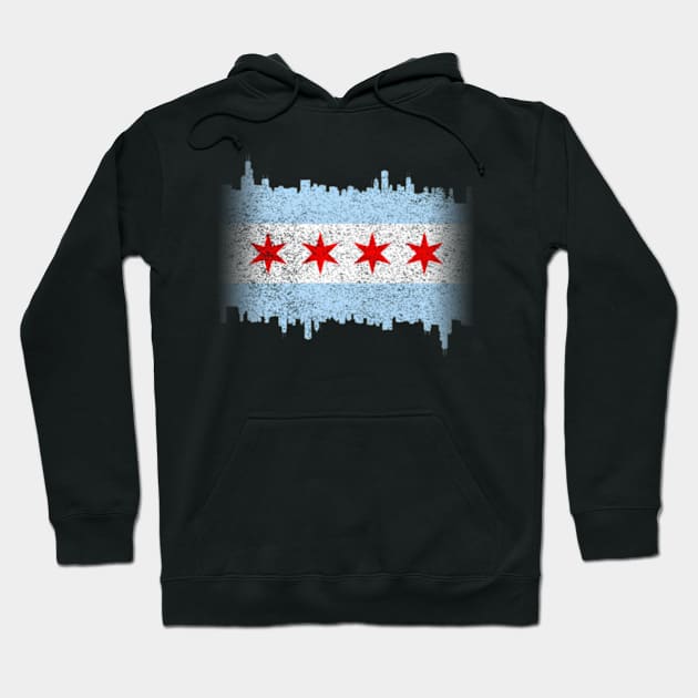 Chicago Flag Skyline Hoodie by jasper-cambridge